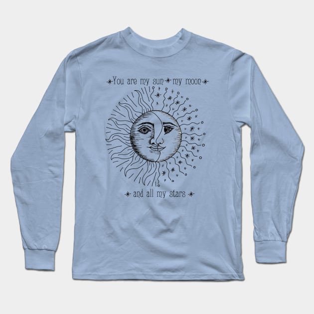 Sun, Moon, and Stars © Long Sleeve T-Shirt by Padruig Design